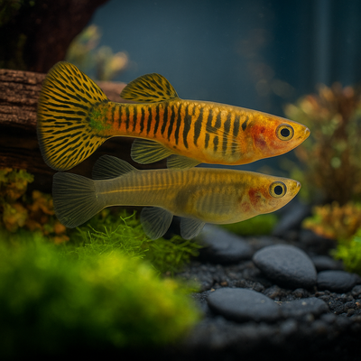 Endler Tiger Guppy (Yellow) – Striking Energetic Livebearer - Image 3