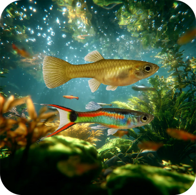 Classic Endler Guppy (Poecilia wingei) – Peaceful Colourful Livebearer - Image 1